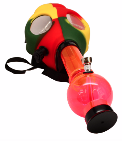Gas Mask Bong Hookah Smoking （black mask） （Random color Water Pipe） 